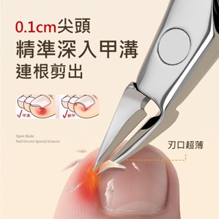 臺灣出貨 德國進口尖嘴修腳甲溝專用 甲溝指甲剪刀 鉗斜口加長 硬厚腳趾甲剪 鷹嘴鉗 指甲鉗神器 修甲溝炎 剪凍甲專用工具