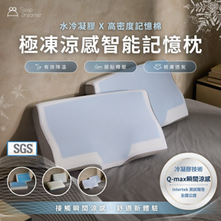 【睡夢家Sleep Dreamer】極凍涼感智慧記憶枕 日本の科技 冷凝枕 涼感枕 護頸枕 工學枕 平面枕 記憶枕 枕頭