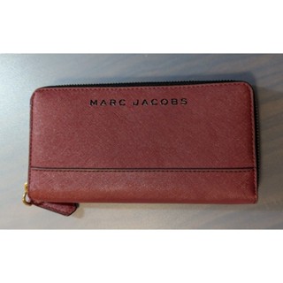 （二手）8成新Marc jacobs防刮皮革酒紅長夾