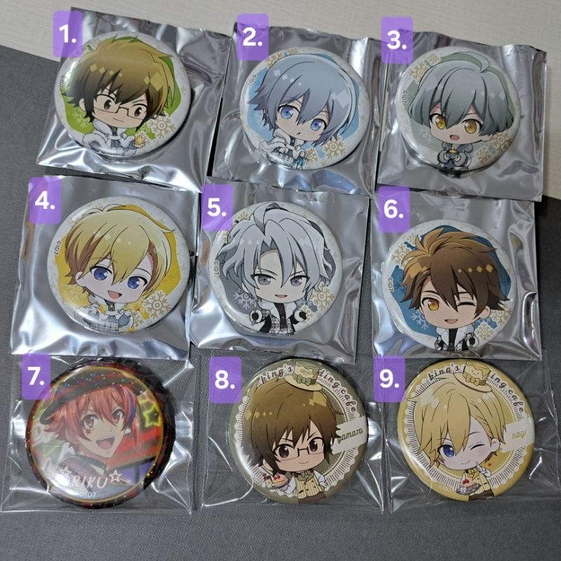 IDOLiSH7 偶像星願 胸章 二階堂大和 四葉環 亥清悠 六彌凪 八乙女樂 十龍之介 七瀬陸