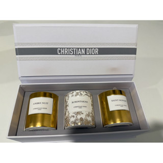 DIOR 迪奧香氛世家系列-迷你蠟燭典藏禮盒 蒙田30香氛蠟燭85g 夜之琥珀香氛蠟燭85g 巴黎公寓香氛蠟燭85g