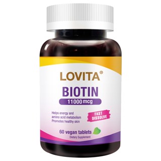 LOVITA愛維他 生物素11000mcg素食錠(60錠)(維他命H,維生素B7,biotin)