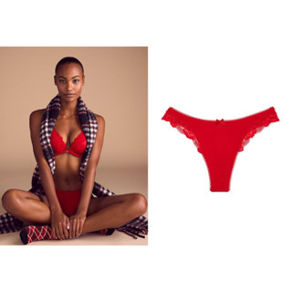 【iBuy瘋美國】全新正品 Victoria's Secret 維多利亞的秘密 超舒適棉質 高衩蕾絲滾邊丁字褲 XS~L