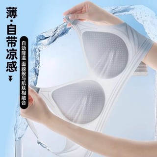 臺灣發貨 夏季大碼內衣 M-5XL 超薄透氣大尺碼內衣 涼感冰絲內衣 無痕無鋼圈 收副乳 大胸顯小調整型內衣 防下垂