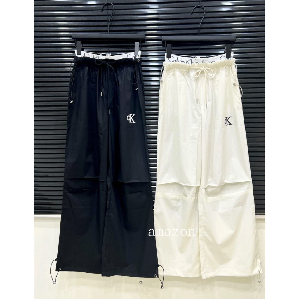 田口純也-日本の購入代理店 Calvin Klein JENNIE同款 女士休閒褲 降落傘褲 百搭 束口工裝褲 百搭