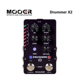 Mooer Drummer X2 Drum Machine 專業雙腳踏開關鼓機 附變壓器 電吉他 電貝斯