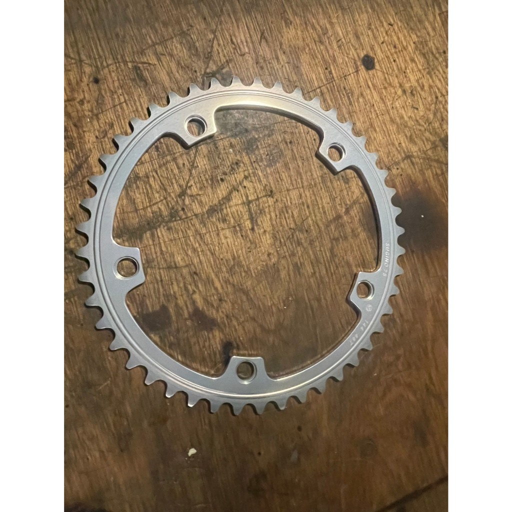 全新 SUGINO SSG 大盤 銀色 46T 單速車 FIXED GEAR Sugino SG75 Chainring