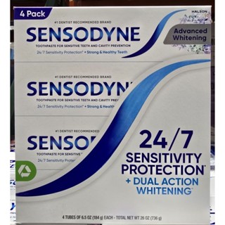 【小如的店】COSTCO好市多代購~SENSODYNE 舒酸定 敏感性牙膏-潔白配方(184g*4入) 1450843