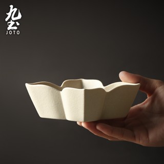 九土復古陶瓷盤個性盤碟陶瓷復古盤高階感意麵盤餐具家用沙拉水果盤餐廳創意個性餐盤八角形盤茶點碟味碟餐盤推薦CJR0625