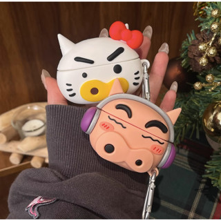 hello kitty凱蒂貓造型蠟筆小新左衛門蘋果apple airpods藍牙耳機防摔保護殻