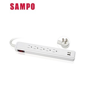 SAMPO 聲寶單切5座3孔4尺USB延長線