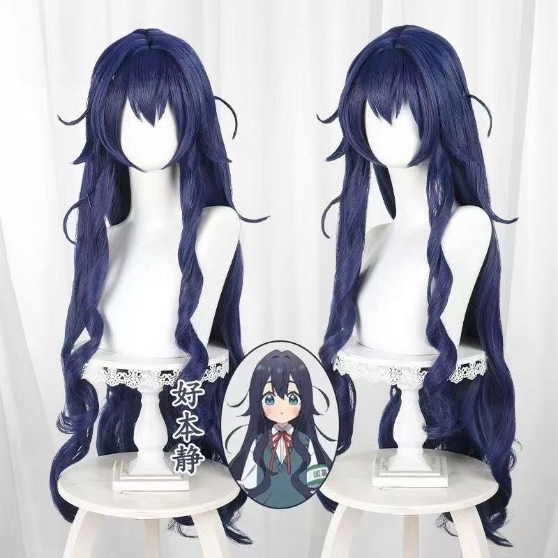 🍀台灣出貨 超超超超超喜歡你的100個女朋友 好本靜cos假髮藏 青色長卷髮 毛坯 角色扮演 cosplay 二次元動漫