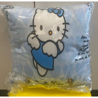新品-貓咪方型枕全新 Sanrio三麗鷗Hello Kitty 蝴蝶結款印刷方枕 30cm。抱枕。靠墊。枕頭。