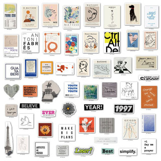 🎨文藝複興🎨手帳小貼紙 零食貼紙 電腦貼紙 MacBook貼紙 平板貼紙 保溫杯貼紙 行李箱貼紙 保溫杯貼紙 表情包
