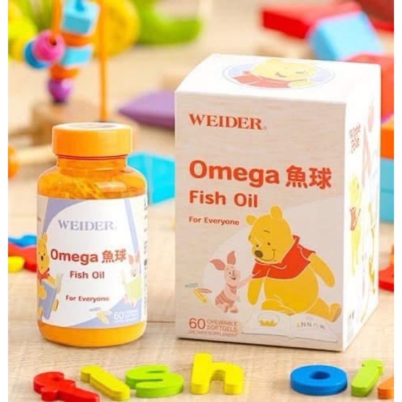 (全新 未拆封) WEIDER威德Omega魚球Fish Oil 芒果柑橘口味(1267mg×60粒/76g/瓶)