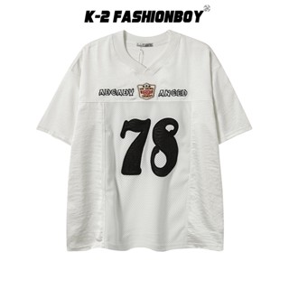 【k-2】adcoutbreak 刺繡 貼布 數字78 透氣 球衣 短袖上衣 穿搭 男女不拘 潮流【ja12138】