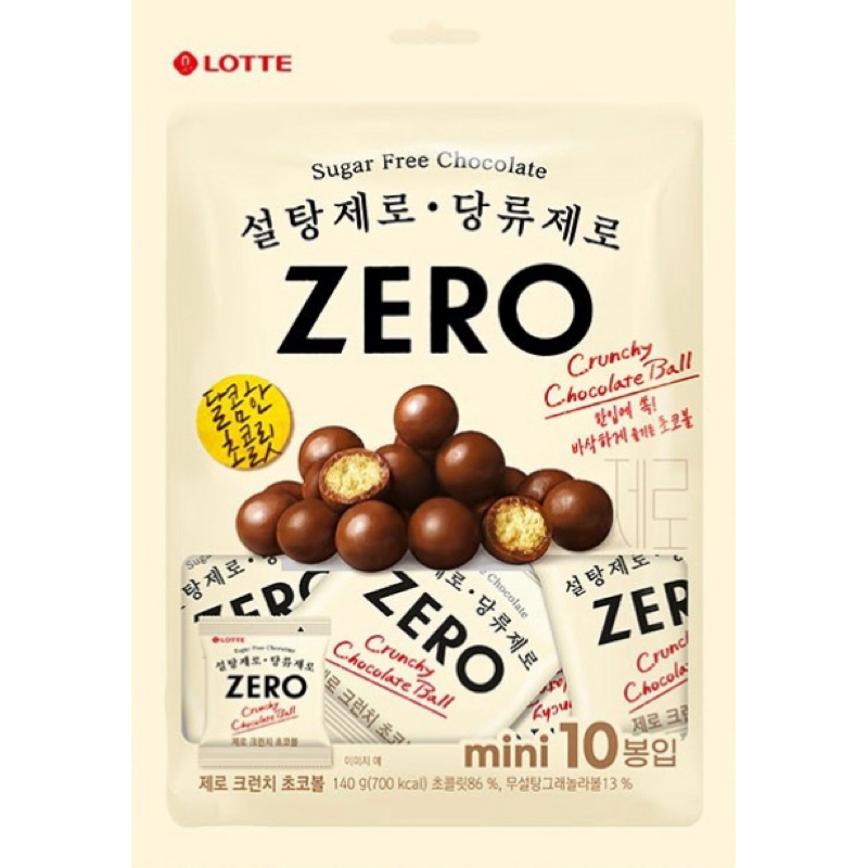 阿準賣餅乾🇰🇷🍪LOTTE 樂天 ZERO 零糖 巧克力球 黑巧克力球 巧克力餅乾球