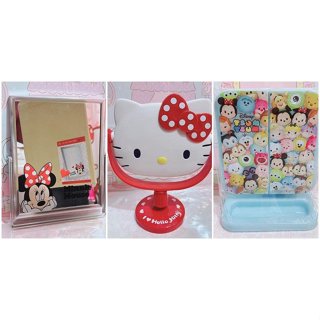 ♥小公主日本精品♥ 現貨 Hello Kitty 米妮 迪士尼TUSM TUSM 桌鏡 立鏡 造型鏡 三面鏡~8