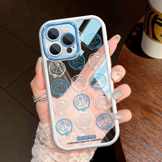 IPhone 16 滿屏多啦A夢透明鏡頭防護防震手機殼IPhone 15 14 13 12 11 XR XS/MAX