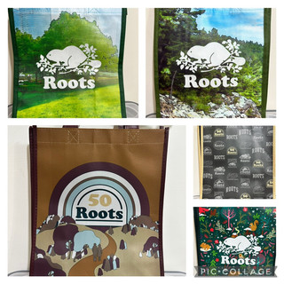 Roots 專櫃品牌 購物袋 手提袋 環保袋 提袋 造型袋 品牌購物袋