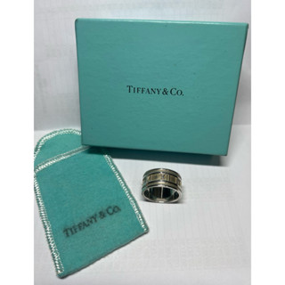 《奧蕾特outlet》Tiffany&Co. Atlas系列 絕版經典款 羅馬數字925純銀戒指(寬版)