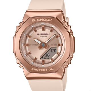 CASIO卡西歐 G-SHOCK 光澤質感 金屬錶殼 八角形錶殼 GM-S2110PG-4A 40.5mm