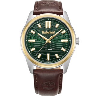 Timberland 天柏嵐 NORTHBRDIGE系列 經典大樹大三針手錶-綠/45mm TDWGB0041206