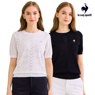 【LE COQ SPORTIF 法國公雞】短袖線衫-女款-2色可選-LWV22344