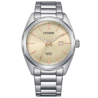 CITIZEN 星辰錶 簡約米色面錶 石英男錶 日期顯示 防水五十米 41mm BI5110-54B 台灣原廠公司貨