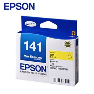 【EPSON】141原廠墨水匣 T141450 (黃)｜高品質列印｜長效耐用