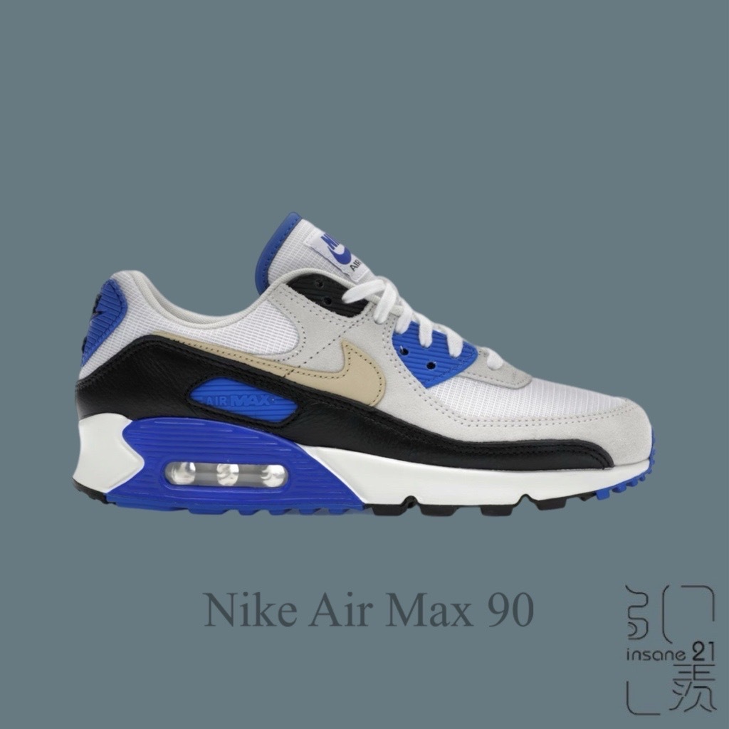 NIKE AIR MAX 90 灰白藍 氣墊 運動鞋 慢跑 男鞋 HF3449-100【Insane-21】