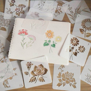 臺灣現貨 - DIY 繪畫拓印模板/模版工具 / 手賬畫畫 / 鏤空 / 新年 / 動物 / 花卉 / 樹葉 / 母親節