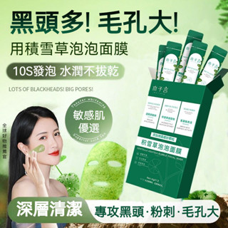 積雪草泡泡面膜 木子言 深層清潔 黑頭 毛孔 粉刺 積雪草面膜 泡泡面膜 積雪草 面膜 面膜泥 粉刺面膜