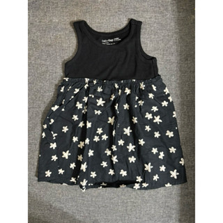 baby Gap 童裝 背心裙 連身洋裝 星星 無袖 女童 夏裝 黑色印花蝴蝶結 12-18M 二手