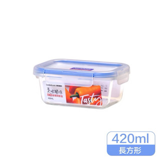 (公司貨）樂扣樂扣 美味關係保鮮盒/420ml/玻璃保鮮盒 長方形