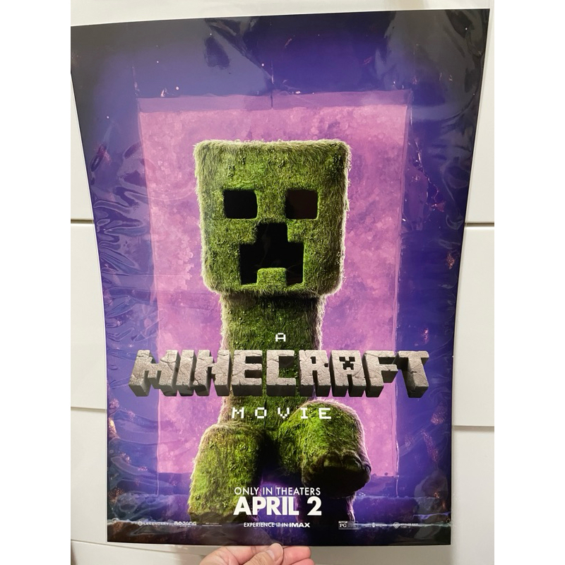 ［品名］MINECRAFT 麥塊電影-【獨家】電影角色A3海報-苦力怕