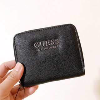 瑕疵出清 Guess 女生短夾 黑色皮革短夾 零錢包 皮夾