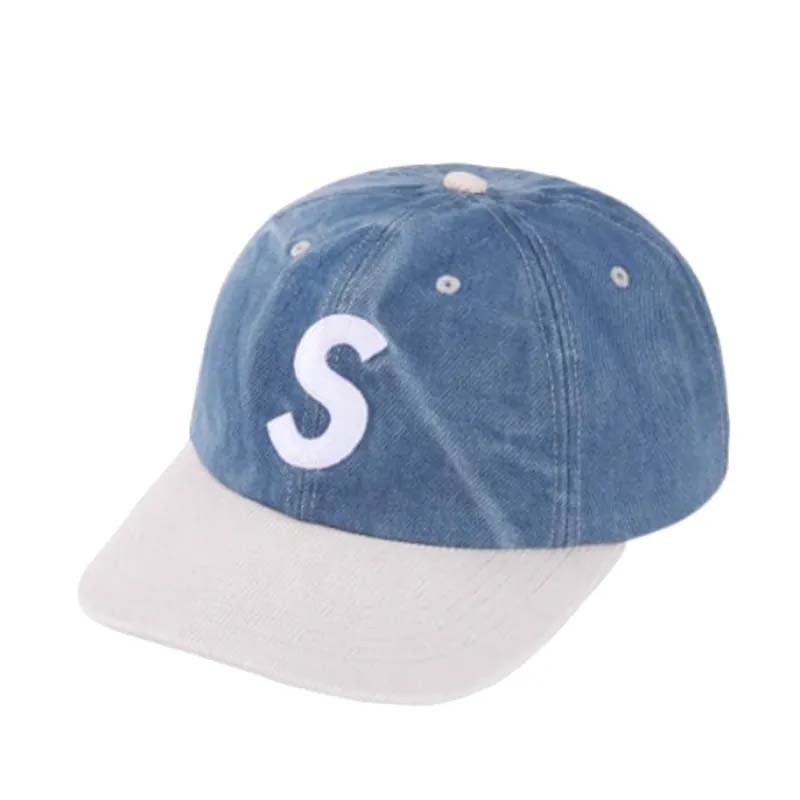 Supreme 2-Tone S Logo 6-Panel 帽子 單寧 水洗藍 SS24H41-WM [台灣現貨]