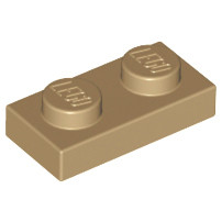 【金磚屋】3023DTN10 LEGO 樂高零件 Dark Tan Plate 1 x 2