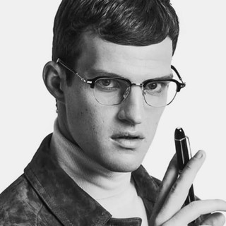 MONTBLANC MB0390O 萬寶龍眼鏡 │ 商務斯文眉線框方形眼鏡框 男生品牌眼鏡框【幸子眼鏡】