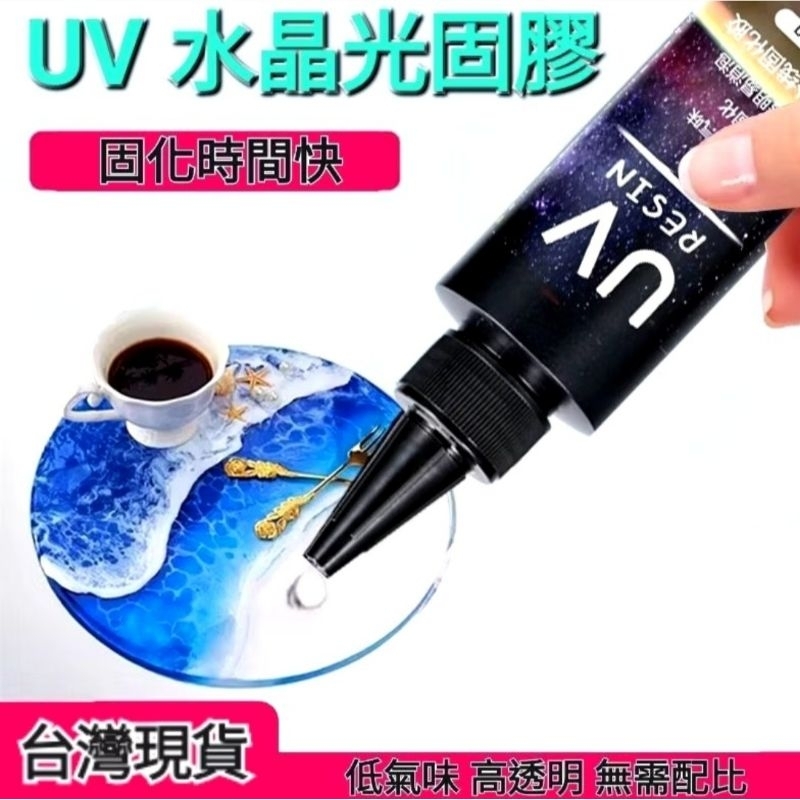 台灣現貨🚀速發⚡︎【UV膠 光固化膠水】紫外線光固化 鋼化玻璃茶几 金屬飾品 公仔 玩具 壓克力片貼合 快乾透明無痕膠水