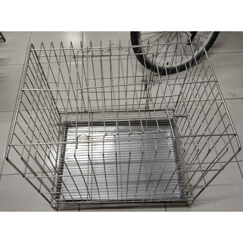 二手 功能正常 白鐵 不鏽鋼 不銹鋼 狗籠 60×45×60公分 #2