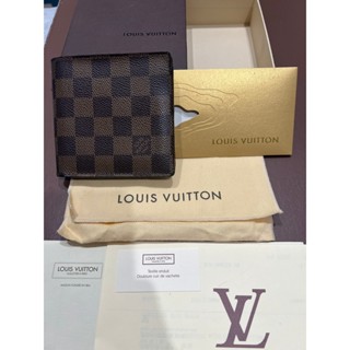 LOUIS VUITTON LV N61675 經典棋盤格 4卡 零錢袋短夾