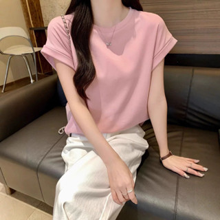 Hey, look here 多色袖反摺上衣 素T 棉T