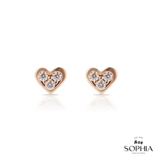 【SOPHIA 蘇菲亞珠寶】米莉安 14K玫瑰金 鑽石耳環