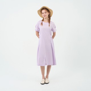 GIORDANO 女裝短袖連身洋裝 Natural Linen系列 05465218