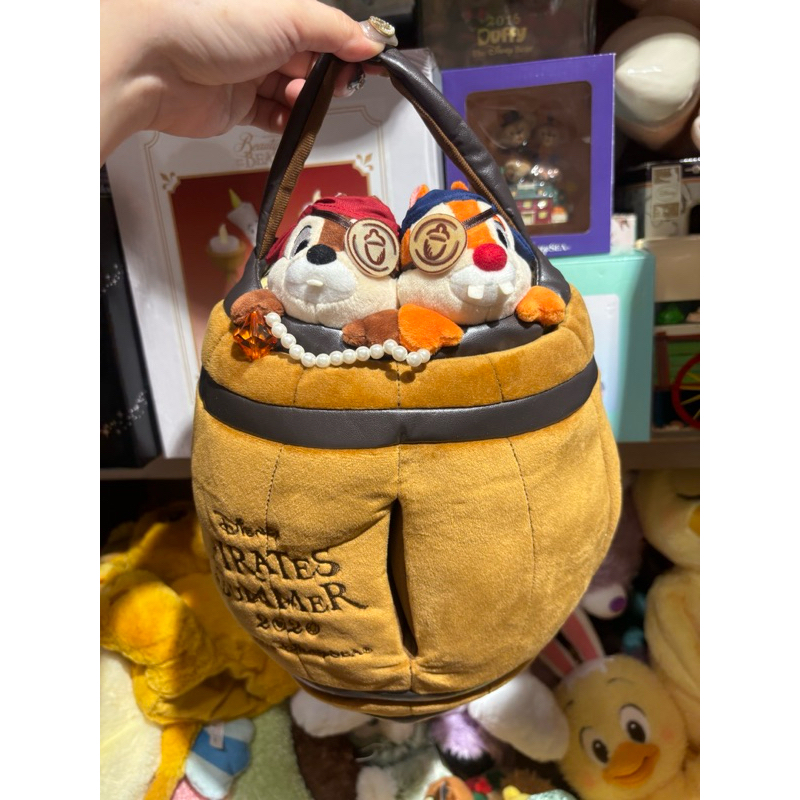 🌟現貨🌟日本 迪士尼樂園 奇奇蒂蒂 海盜🏴‍☠️桶 造型 面紙套 娃娃