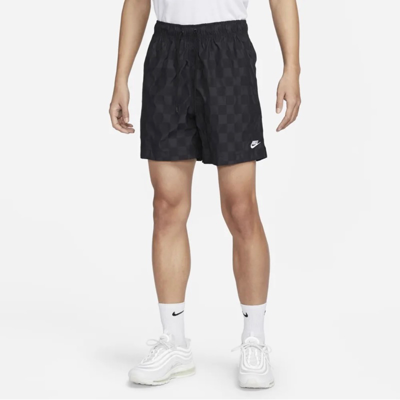 NIKE AS M NK CLUB FLOW SHORT CHECKE 男 短褲 黑色-FN3099010 陳傑憲同款