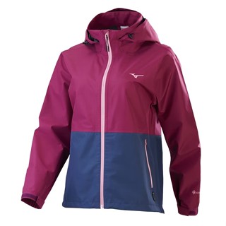 Mizuno 美津濃 女款連帽防風外套 GORE-TEX 運動 訓練 防水 -粉紫- B2TE2X9967