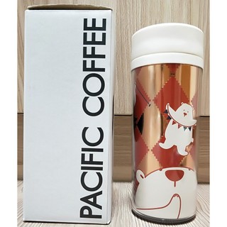 Pacific Coffee travel mug with charm - 太平洋聖誕熊咖啡杯 300ml (全新)